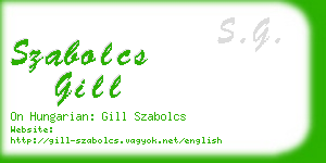 szabolcs gill business card